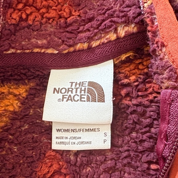 The North Face quarter Zip Up Sweater - Orange and Brown - Picture 3 of 4